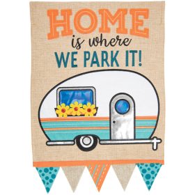 "Where We Park" Double Applique Garden Flag