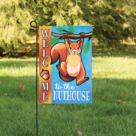 "Nuthouse" Double Applique Garden Flag