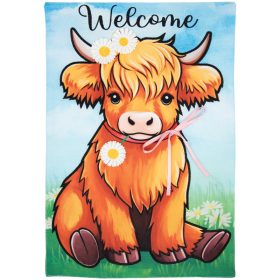 "Daisy Highland" Double Applique Garden Flag