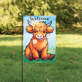 "Daisy Highland" Double Applique Garden Flag