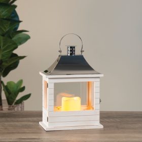 White Slats/Chrome Lantern