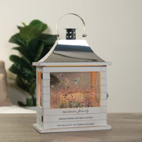 "Love Of A Family" Wooden Slat Lantern