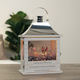 Cardinal Wooden Slat Lantern