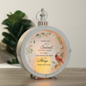Cardinals Appear - Round Lantern