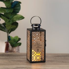 "With God" Laser cut Lantern