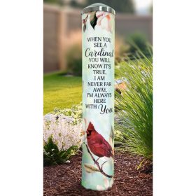 Cardinal -  Memorial Pole with Stake