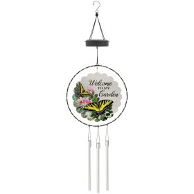 "Welcome to my Garden"  - Solar Spinner Chime