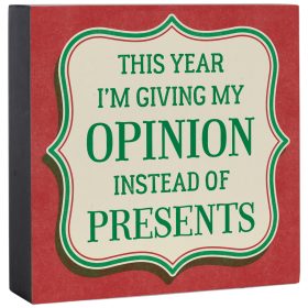 "Instead Of Presents" Mini Square Sitter