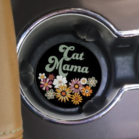 "Cat Mama" Round Car Coaster - Bulk