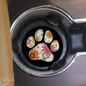 "Paw Print" Round Car Coaster - Bulk