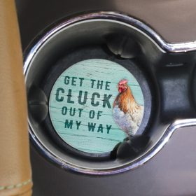 "Out Of My Way" Round Car Coaster - Bulk