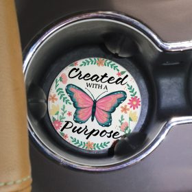 "With A Purpose" Round Car Coaster - Bulk