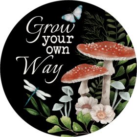 "Grow Your Own Way" Round Car Coaster - Bulk
