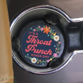 "Throat Punch" Round Car Coaster - Bulk