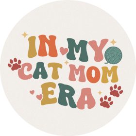 Cat Mom Era Car Coaster
