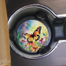 Butterfly Floral Car Coaster