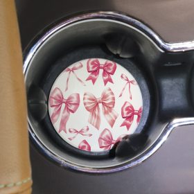 "Pink Bows" Car Coaster -bulk