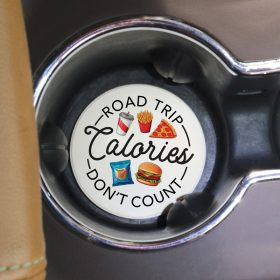 "Road Trip Calories" Car Coaster -bulk