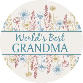 "Best Grandma" Round Car Coaster - Bulk