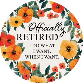 "Officially Retired Round Car Coaster - Bulk
