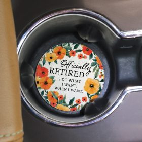 "Officially Retired Round Car Coaster - Bulk