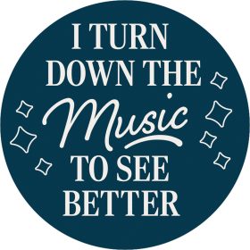 "Turn Down Music" Round Car Coaster - Bulk