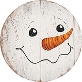 "Snowman" Round Car Coaster - Bulk