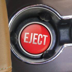 "Eject" Round Car Coaster - Bulk