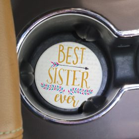 "Sister" Round Car Coaster - Bulk