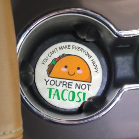"Tacos" Round Car Coaster - Bulk