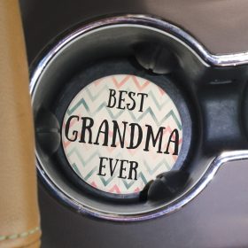 "Best Grandma" Round Car Coaster - Bulk