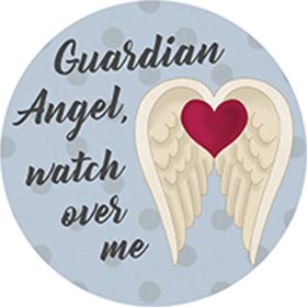 "Guardian Angel" Round Car Coaster - Bulk