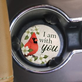 "Always With You" Round Car Coaster - Bulk