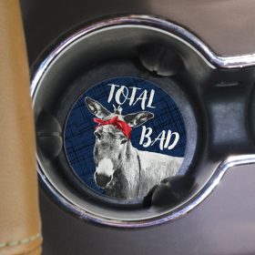 "Total Bad" Round Car Coaster - Bulk