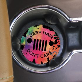 "Jeep Hair" Round Car Coaster - Bulk