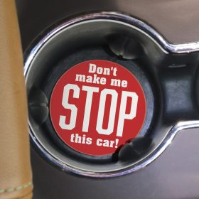 "Stop This Car" Round Car Coaster – Bulk
