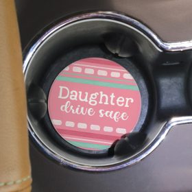 "Daughter" Round Car Coaster - Bulk