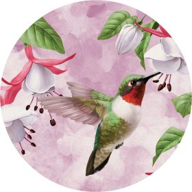 "Nature Hummingbird" Round Car Coaster - Bulk