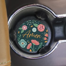 "Amen" Round Car Coaster - Bulk