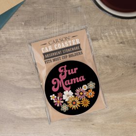 "Fur Mama" Round Car Coaster - Packaged