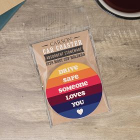 Drive Safe Packaged Car Coaster