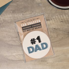 #1 Dad Packaged Car Coaster
