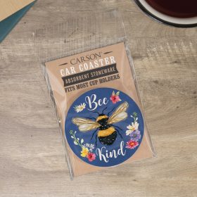 Bee Kind Packaged Car Coaster