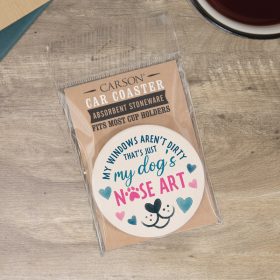 "Dog Nose Art" Car Coaster - Packaged