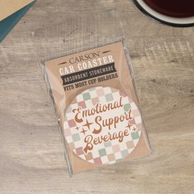 "Emotional Support" Car Coaster - Packaged