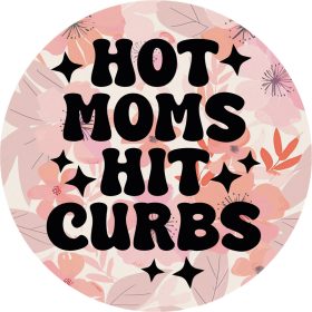 "Hit Curbs" Round Car Coaster - Packaged