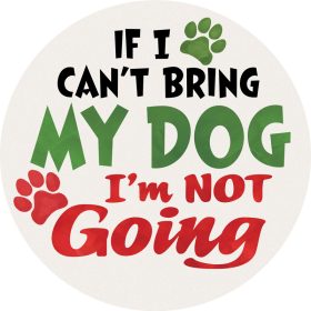 "Grinch Dog" Round Car Coaster - Packaged