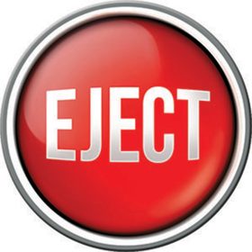 "Eject" Round Car Coaster - Packaged