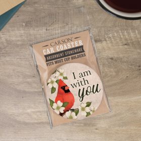 "Always With You" Round Car Coaster - Packaged
