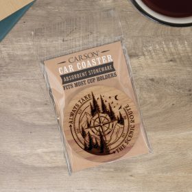 "Scenic Route" Round Car Coaster - Packaged